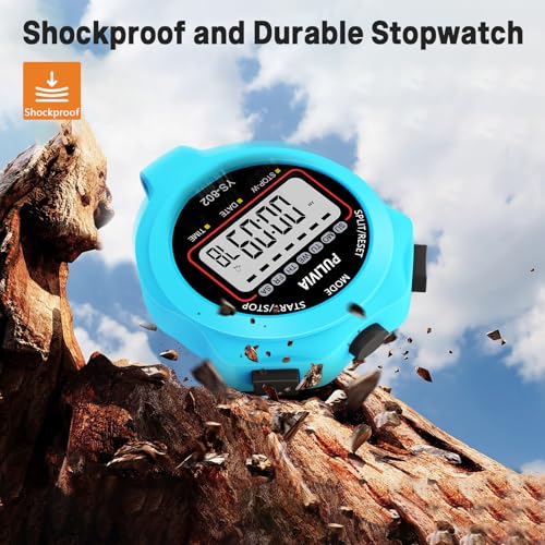 Stopwatch Timer, Digital Stop-Watch for Sports, Blue - color: Blue