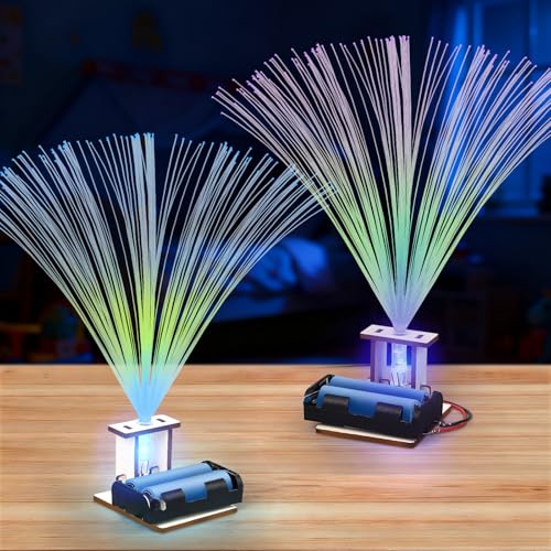 6 Set STEM Science Kits for Kids Age 6-8 8-12, Fiber Optic Light Craft Kits