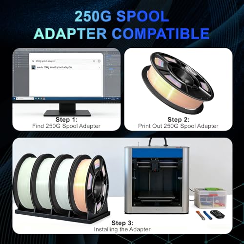 Glow in The Dark PLA+3D Printer Filament, PLA+Filament 1.75 mm, Stronger Lighting Effect, Glow Filament Multicolor for Most 3D Printers, 4 Spools 250g Each - Green, Blue, Blue-Green, Rainbow - color: Green/Blue/Blue Green/Rainbow