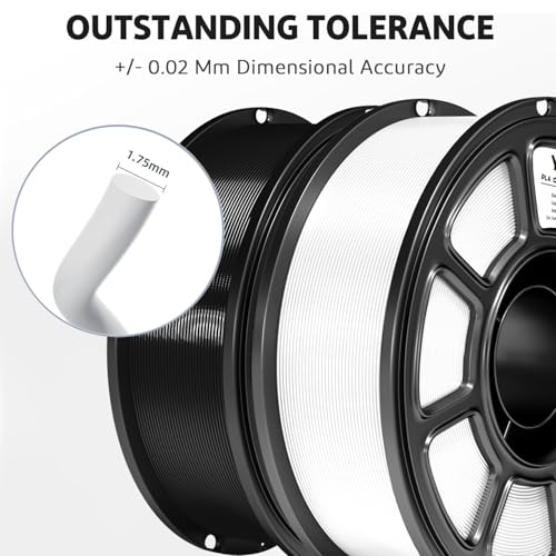 Silk Pla Plus Filament 2KG Bundle, 1.75mm+/- 0.02 mm,White+White - color: A-1kg*2 White