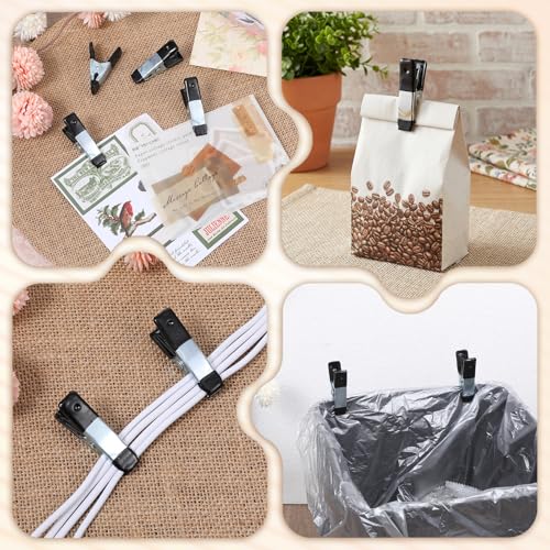 100 Pcs 2 Inch Small Metal Spring Clamps, Small Spring Clips Clamps - color: Black