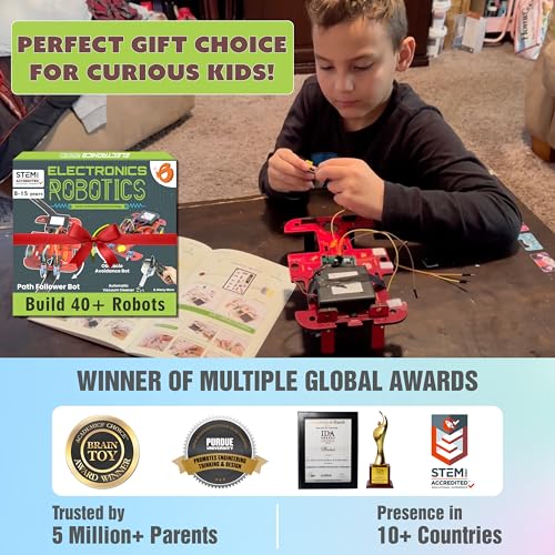 ButterflyEdufields 40in1 STEM Robotics Kits for Kids 8-12 Years | DIY Robots Projects for Kids with Electronics Board & Sensors | Best Educational Homeschooling Gift for 8 10 12 Years | 100+ Parts - style: Robotic Kit For Kids