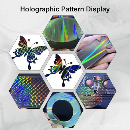 IdeaFormer-3D Smooth H1H Build Plate for Creality K1 Max, Ender 3 V3 Plus Double Sided Rainbow Streak+Phantom H1H Spring Steel Bed Plate Flexible K1 Max Sheet 315x310 mm No Magnetic Plate - color: Rainbow Streak+Phantom H1H