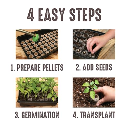 Ferry Morse Your Complete Indoor Seed Starting Kit Including Heat Mat, T5 Grow Light Fixture with 50 Cell 42mm Greenhouse - color: Complete Indoor Seed Starting Kit With 50 Cell 42mm Greenhouse