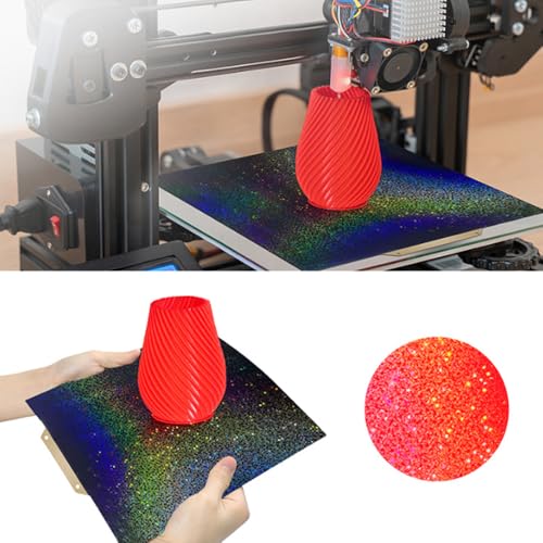 BORDSTRACT Double-Sided Build Plate, PEI Spray Coating + PEY Smooth Film Spring Steel Flexible Plate 300x300mm Without Soft Magnetic Base for Most Models of 3D Printer Platforms - style: PEI spray + PEY film 300*300mm