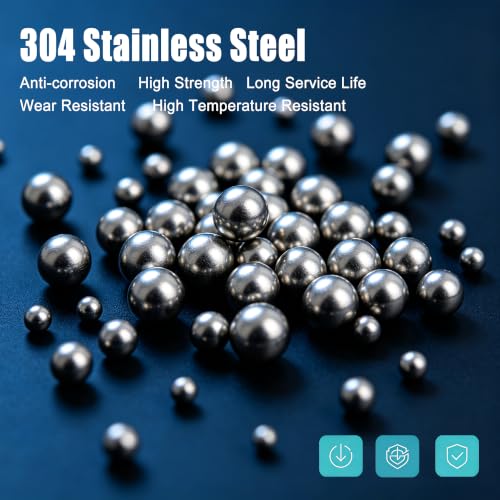weideer 300pcs 7mm Stainless Steel Precision Steel Balls,Metric Bicycle Bearing Balls Assortment Kit Mixing Balls - size: SS 7mm 300PCS