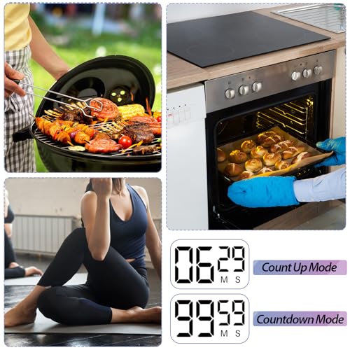 Weewooday 24 Pcs Digital Kitchen Timer Bulk for Cooking - color: Classic Color