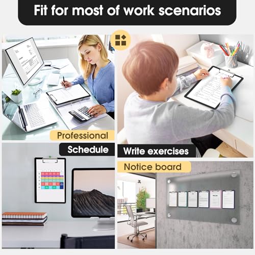 Plastic Clipboards, Black 8.5x11 Clip Board - color: Black