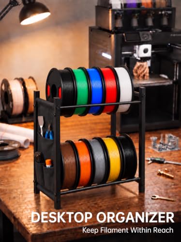 3D Printer Filament Storage Rack, Heavy Duty Metal Desk/Stand Organizer - size: Size 4