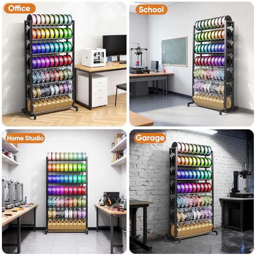 POKIPO 3D Printer Filament Storage Rack 7-Tier, Multi-Layer Filament Rack