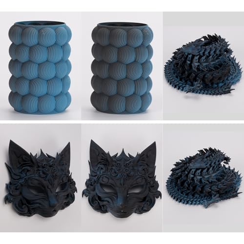 iSANMATE Matte Tri Color PLA Filament Color Change 1.75MM 1KG Black Blue - color: Black Blue