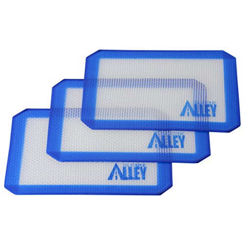 3 Non-stick Silicone Mat Pad, Small Rectangle 5 X 4 Inch, Blue - color: Blue