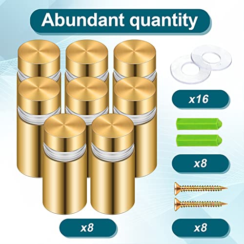 8 Sets Standoff Screws for Acrylic, Stainless Steel, 0.47 x 1.18 Inch - size: 0.47 x 1.18 Inch