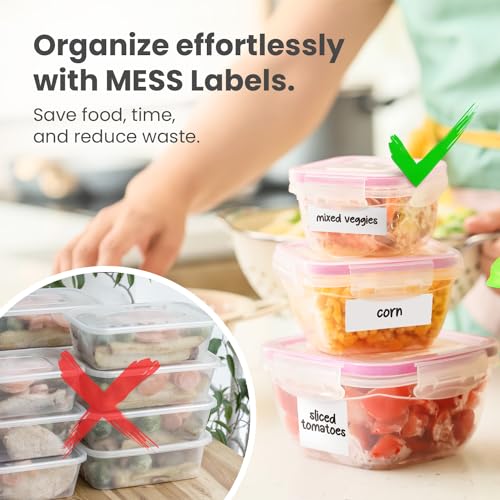 Removable Dry Erase Labels 96 Pk 1x3 in and 1.5 in - Jars Fridge Freezer - style: 1x3" & 1.5"