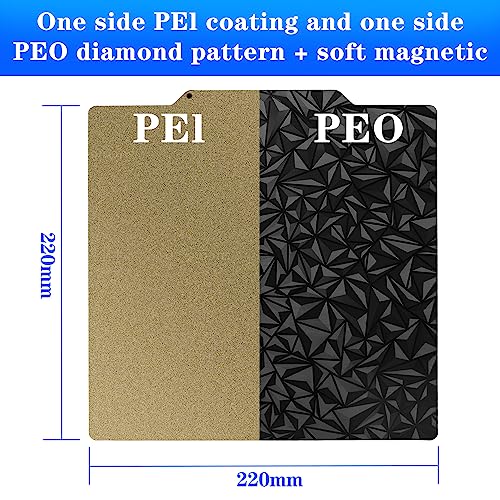3D Print Bed Textured PEI Surface + Smooth PEO Surface Build Plate with Magnetic Sheet 310x310mm for CR-10, Artillery SW-X1/X2, Anet A8 Plus 3D Printer Platform - size: 310*310mm, style: Textured PEI+Smooth PEO+Magnetic Sticker