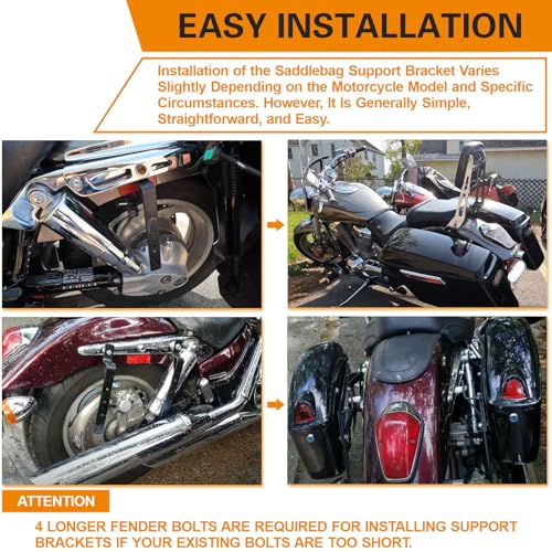 Adjustable Universal Hard Saddle Bag Mounting Bracket Kit