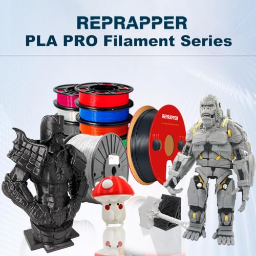 RepRapper PLA Plus (PLA+) Upgraded Filament Bundle 1.75mm, Tougher & Stronger, Dimensional Accuracy +/- 0.02 mm, 10 Rolls of 0.25kg, (Black+White+Grey+Blue+Red+Green+Purple+Pink+Orange+Transparent) - color: 1-mpla-1.75mm-blue White Green