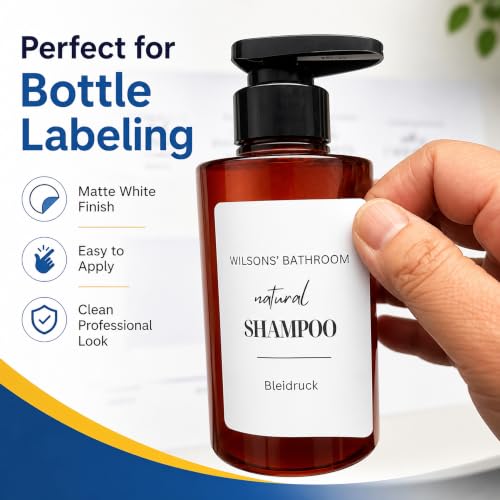 25 Sheets 2" x 3" Printable Matte White Rectangle 8up Waterproof Labels - size: 8up-25 sheets