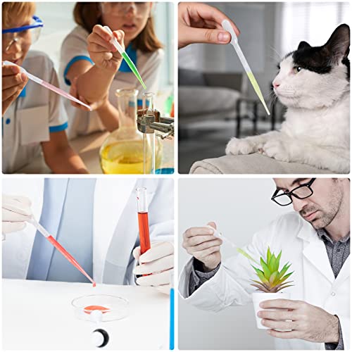 YSSHUI 300 Pcs 3ml Disposable Plastic Transfer Pipettes for Lab & Crafts
