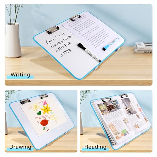 Slant Board for Writing 16x12 Inch Adjustable Dry Erase Magnetic Clipboard