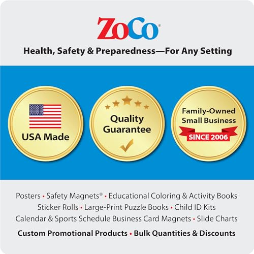 Safety Magnets ZOCO – 7 Healthy Daily Habits Poster for Kids – Laminated 12x18 – Hygiene Chart for Preschool Elementary School Nurse Office – Pediatric Health Decor for Classrooms Daycares Bathrooms