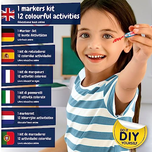 Science4you Marker Maker for Kids - Make Your Own Washable and Scented Markers for Kids, Marker Set with 12 Activities + 65 Contents, Stem Toys, Games, Gifts for 6+ Year Old Boys and Girls… - style: Classic