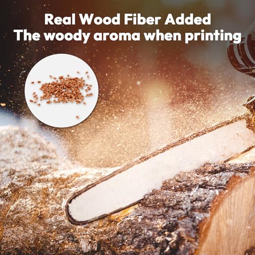 AMOLEN Wood PLA 3D Printer Filament 1.75mm Black Walnut 15% Wood Fiber 1KG - color: Black Walnut