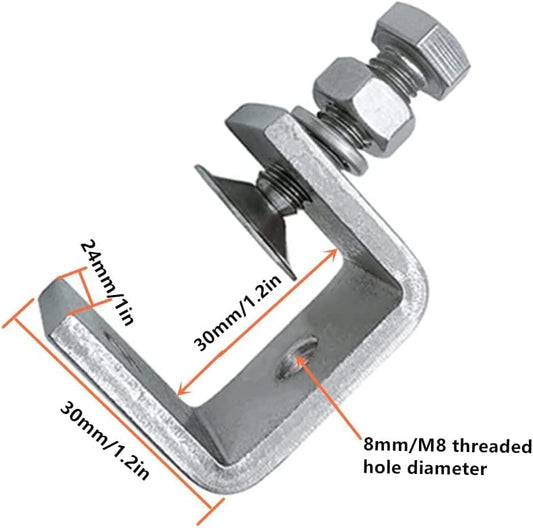 0-25Mm Mini Stainless Steel C Clamps for Mounting, 4Pcs Heavy Duty Woodworking U Clamp Set Tiger Clamp Tools with Stable Wide Jaw Opening & Protective Pads for Welding/Carpenter(4Pcs) - color: 4pcs