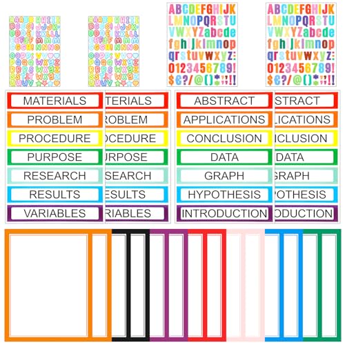 VinTS Trifold Poster Board, 36" x 48", 12-Pack, White Corrugated Project Boards for Science Fairs, School Projects, Event Displays, and Business Presentations 22 Sheets VinTS Colorful Self Adhesive S
