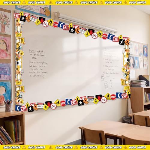 Containlol 118ft Bulletin Board Border Classroom Border, Construction Style - style: Construction Style