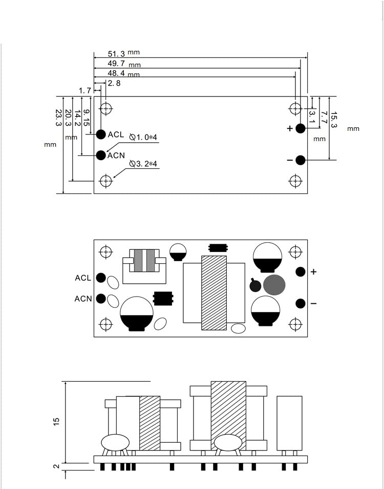 NOYITO AC to DC Precision Buck Power Supply Module AC 120V 100V-264V to 5V 1A Isolated Step-Down DC Module (5V 1A) - size: 5V 1A