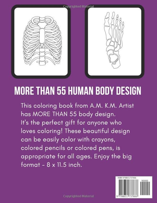 Human Body Coloring Book: Easy-To-Colour Fun For Kids Relaxation Quarantine Activity Books Forget About The Boredom!