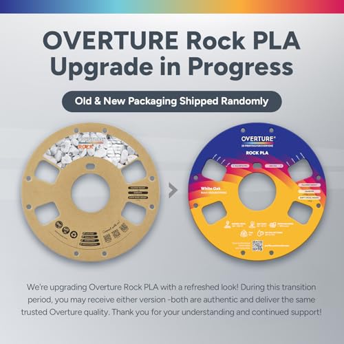 OVERTURE Rock PLA Filament 1.75mm, Marble PLA, 1kg Desert Bluff - color: Natural-desert Bluff