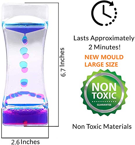 Liquid Motion Bubbler Visual Sensory Toys, Liquid Bubbler Toys for Kids and Adults– New Big Calming Bubbler - Colorful Liquid Hourhlass for School Supplier, Novelty Gifts, Desk Decor - color: Single Pack