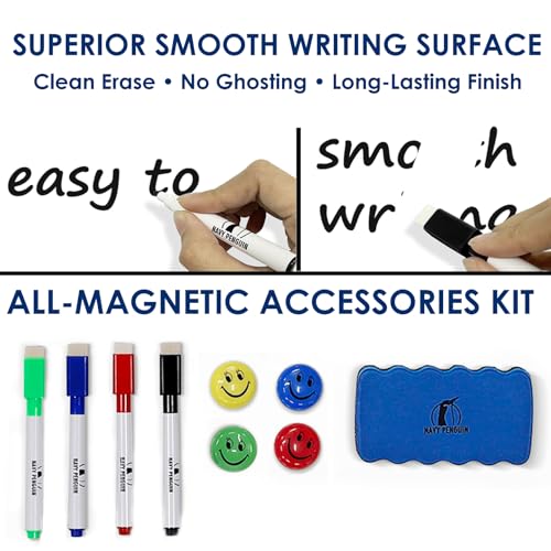 Whiteboard Set, 12x15 in Dry Erase Board, Magnetic White Board for Wall - size: 15x12" Portrait