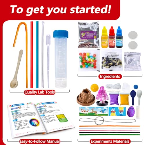 UNGLINGA Science Kits for Kids with 50 Experiments Chemistry Set