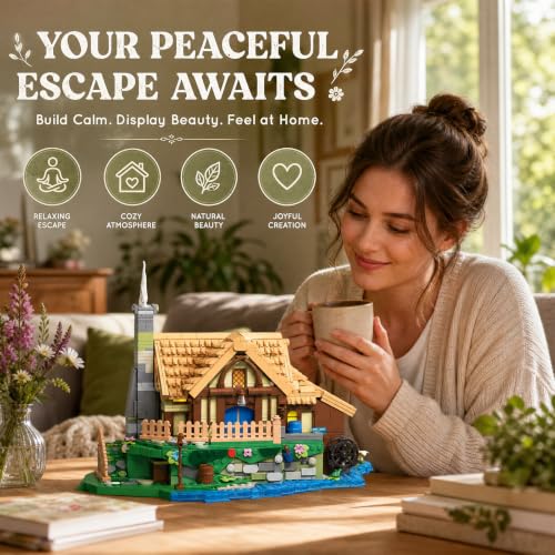 Dwarf Watermill Building Set for Adults Model Kit - color: Water Mill