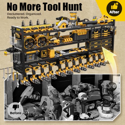 Large 49''Wide Power Tool Organizer Wall Mount, Charging Station - size: 49''Width (POWER STATION)