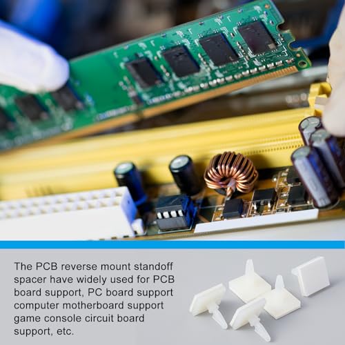 Marsui 100 Pcs Adhesive PCB Standoffs 0.31", Plastic Circuit Board Spacers - size: 0.31"