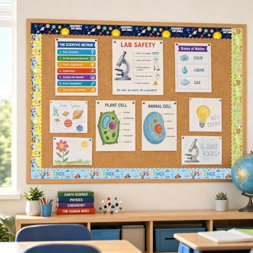 Fancy Land Science Bulletin Board Borders for Classroom Decorations 69 Feet