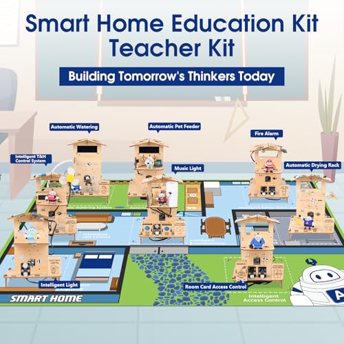 ACEBOTT 8-Piece Set ESP32 STEM Smart Home Education Kit Compatible with Arduino, STEM Robotics Science Kits for Kids Age 12+, Engineering Projects STEAM Activities Gifts 12+ Year Old Boys Crafts - color: 8 Piece Esp32 Stem Education Kit