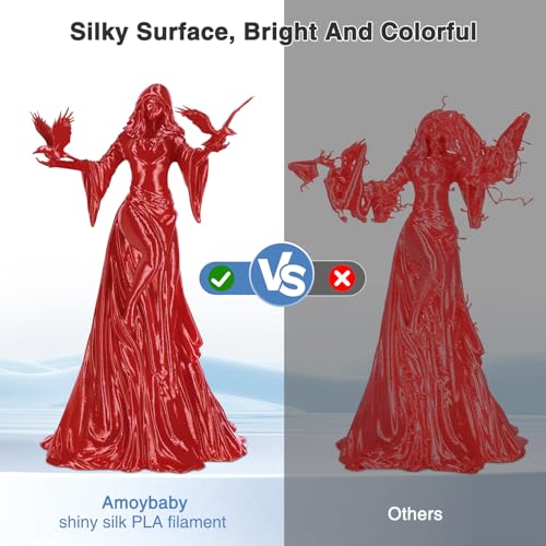 Silk Red PLA Filament 1.75mm 1kg(2.2lbs), High Speed PLA - color: Red