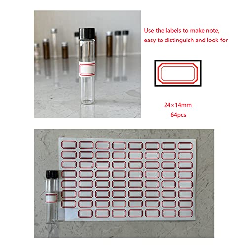 25PCS 7ml Clear Glass Small Vials with Screw Caps & Plastic Stoppers - size: 7ml