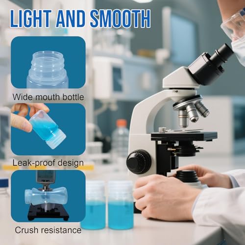 12 Pack 1oz Plastic Bottles with Lids - Wide Mouth BPA-Free Leak-Proof Sample Containers for Lab Reagents, Pills, Cosmetics, Travel Toiletries & Essential Oils Storage (Transparent, 1OZ/30ML) - size: 30ML