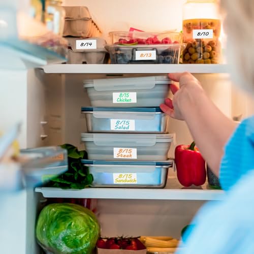 MaxGear 1000 Removable Freezer Labels 1x2 Inch