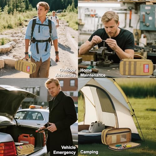ATRIPACK Tactical Small Tool Bag for Repairmen,Multi-purpose Organiser Bag - color: Brown