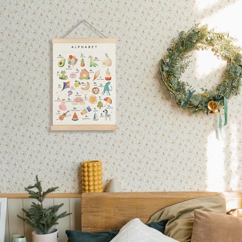 Supwhd Alphabet ABC Wall Decor, ABC Alphabet Posters for Toddler Kids Nursery Classroom Playroom, Wall Art Framed 12x16 - color: Alphabet, size: 12 x 16 inches