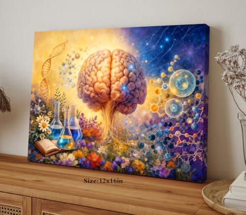 Medical Brain Wall Art Canvas Print,Medical Office Decor,12x16inches - color: Medical Brain Wall Art Canvas Print