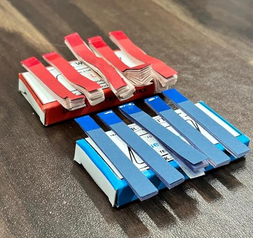 Litmus Paper Test Strips, 200 Pieces (100 Blue, 100 Red) for Testing Acid and Base Solutions, Laboratory Scientific Experiment