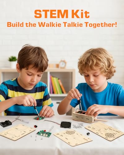 STEM Science Kits Toys DIY Walkie Talkie Kit for Kids Age 8-14 - size: Large